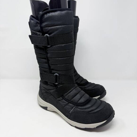 Merrell Black Quilted Snow Boots Women's Size 9.5 EUC Side Zip Insulated - Picture 1 of 9